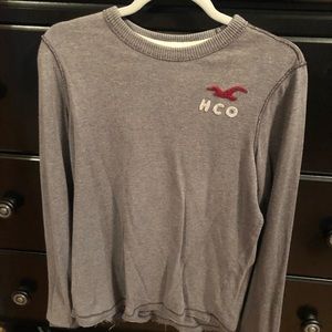 Hollister gray long sleeve t shirt